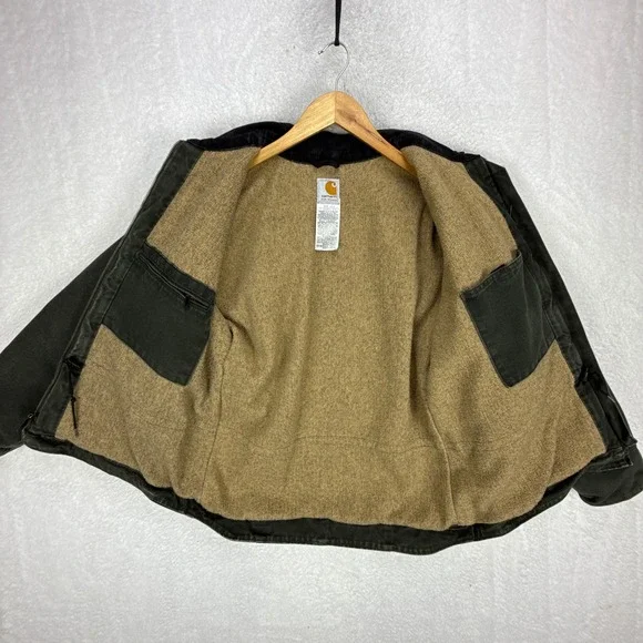 Carhartt Sandstone Ridge Coat Sherpa Lined Womens Medium WC061 MOS Moss Green - Picture 3 of 14